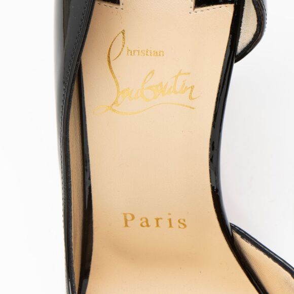 Christian Louboutin Patent Leather Iriza d'Orsay Pumps - Size 7 / 37 - Picture 7 of 7